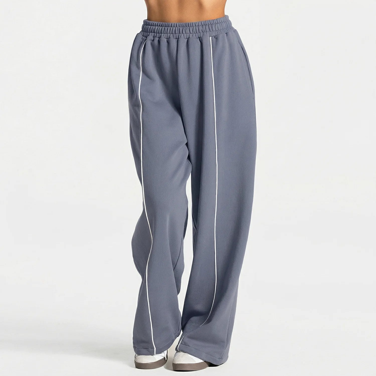 Pantalones deportivos para mujer, pantalones holgados informales de pierna ancha con bolsillos, cintura alta, pantalones de moda para gimnasio, entrenamiento, correr, Yoga