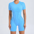 Mono corto, ropa de gimnasio para mujer, ropa deportiva, monos de Fitness, traje de Yoga con espalda descubierta, conjunto deportivo
