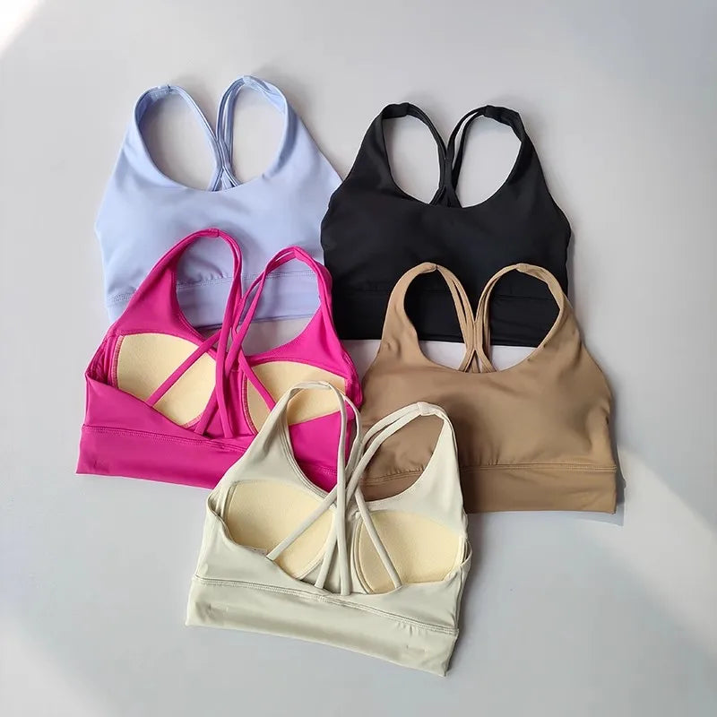 Conjunto de Yoga transpirable para mujer, traje deportivo de 2 uds, ropa de gimnasio, ropa de entrenamiento, Top corto de gimnasia, Legging de cintura alta, conjunto de sujetador de Fitness, trajes deportivos
