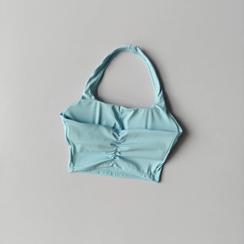 Sujetador deportivo para mujer, Tops de entrenamiento, sujetadores deportivos para gimnasio, Sujetador deportivo atlético Sexy, Top corto de Yoga con espalda descubierta para gimnasio
