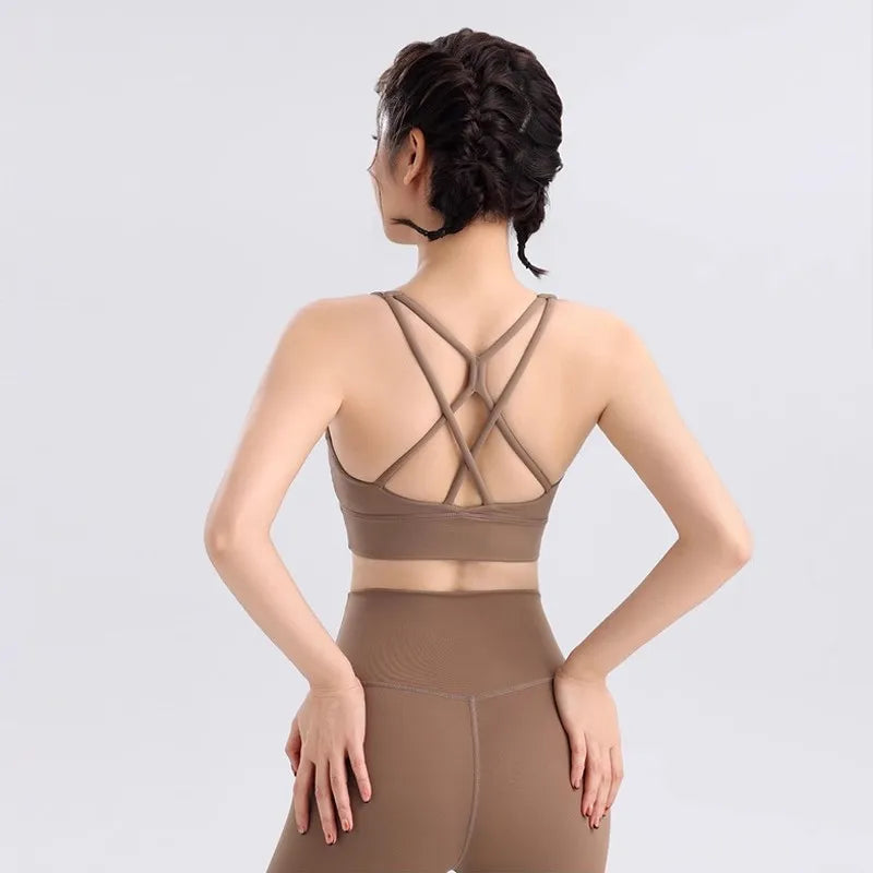Conjunto de Yoga transpirable para mujer, traje deportivo de 2 uds, ropa de gimnasio, ropa de entrenamiento, Top corto de gimnasia, Legging de cintura alta, conjunto de sujetador de Fitness, trajes deportivos
