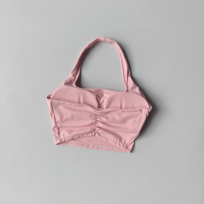 Sujetador deportivo para mujer, Tops de entrenamiento, sujetadores deportivos para gimnasio, Sujetador deportivo atlético Sexy, Top corto de Yoga con espalda descubierta para gimnasio