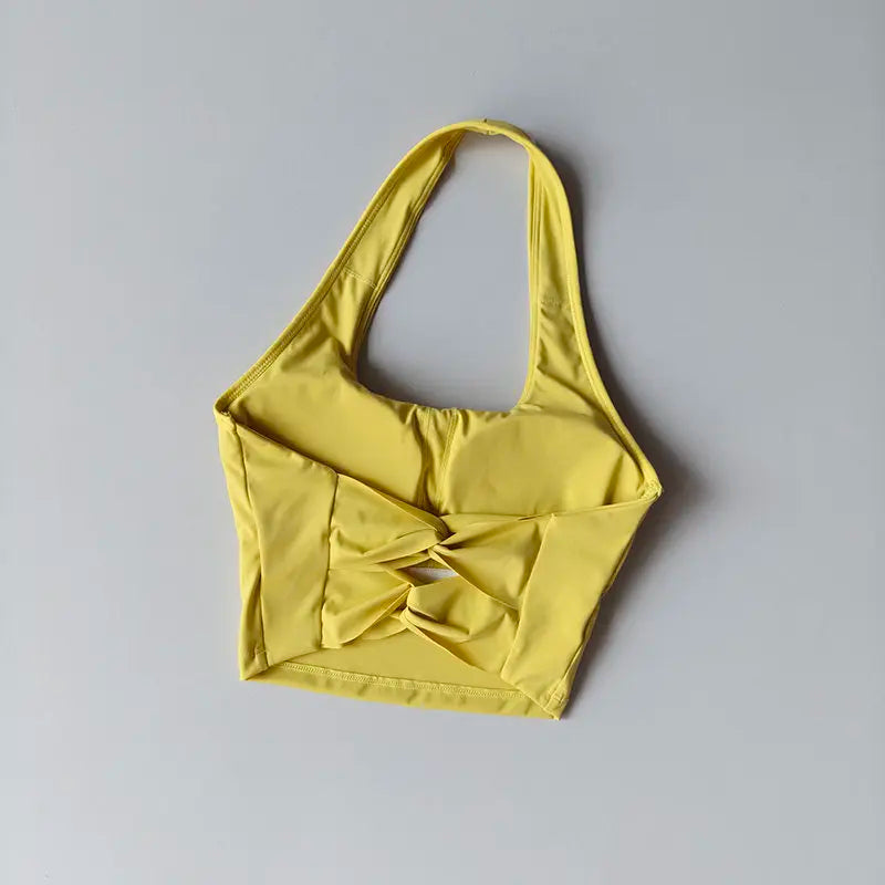 Sujetador deportivo para mujer, Tops de entrenamiento, sujetadores deportivos para gimnasio, Sujetador deportivo atlético Sexy, Top corto de Yoga con espalda descubierta para gimnasio