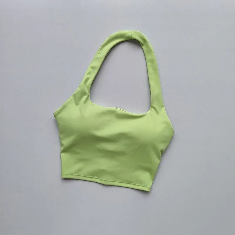 Sujetador deportivo para mujer, Tops de entrenamiento, sujetadores deportivos para gimnasio, Sujetador deportivo atlético Sexy, Top corto de Yoga con espalda descubierta para gimnasio