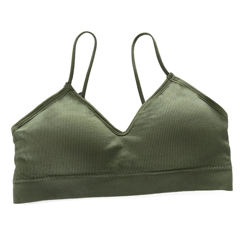 Sujetadores deportivos de secado rápido para mujer, Tops transpirables elásticos acolchados para gimnasio, correr, Fitness, Yoga