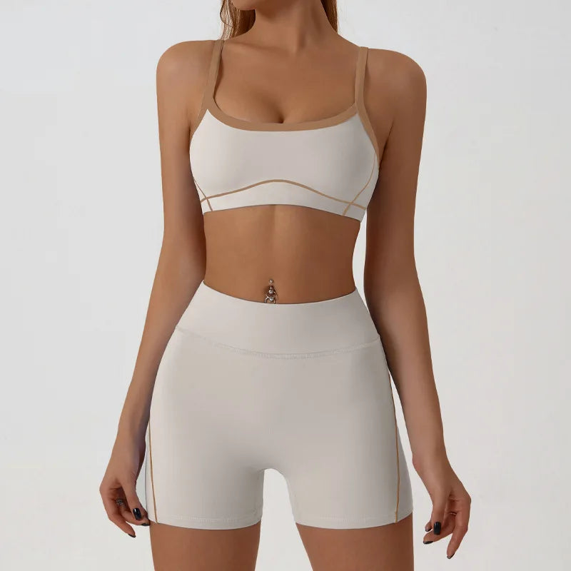 Cloud R-chándal deportivo para mujer, conjunto de Yoga, gimnasio, Fitness, entrenamiento, ropa deportiva de dos piezas, sujetador y mallas de cintura alta, trajes de Pilates