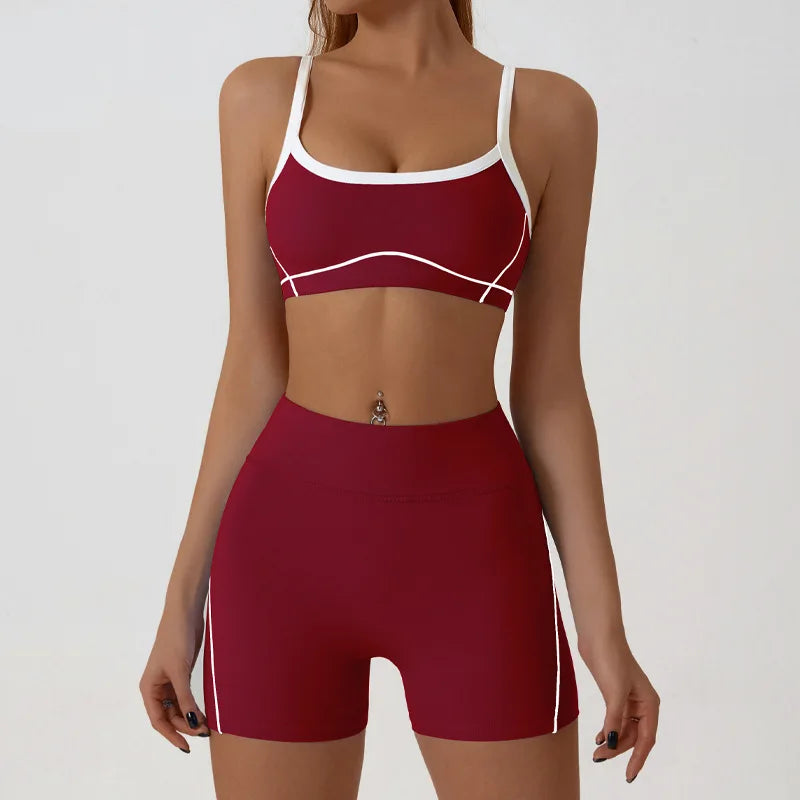 Cloud R-chándal deportivo para mujer, conjunto de Yoga, gimnasio, Fitness, entrenamiento, ropa deportiva de dos piezas, sujetador y mallas de cintura alta, trajes de Pilates