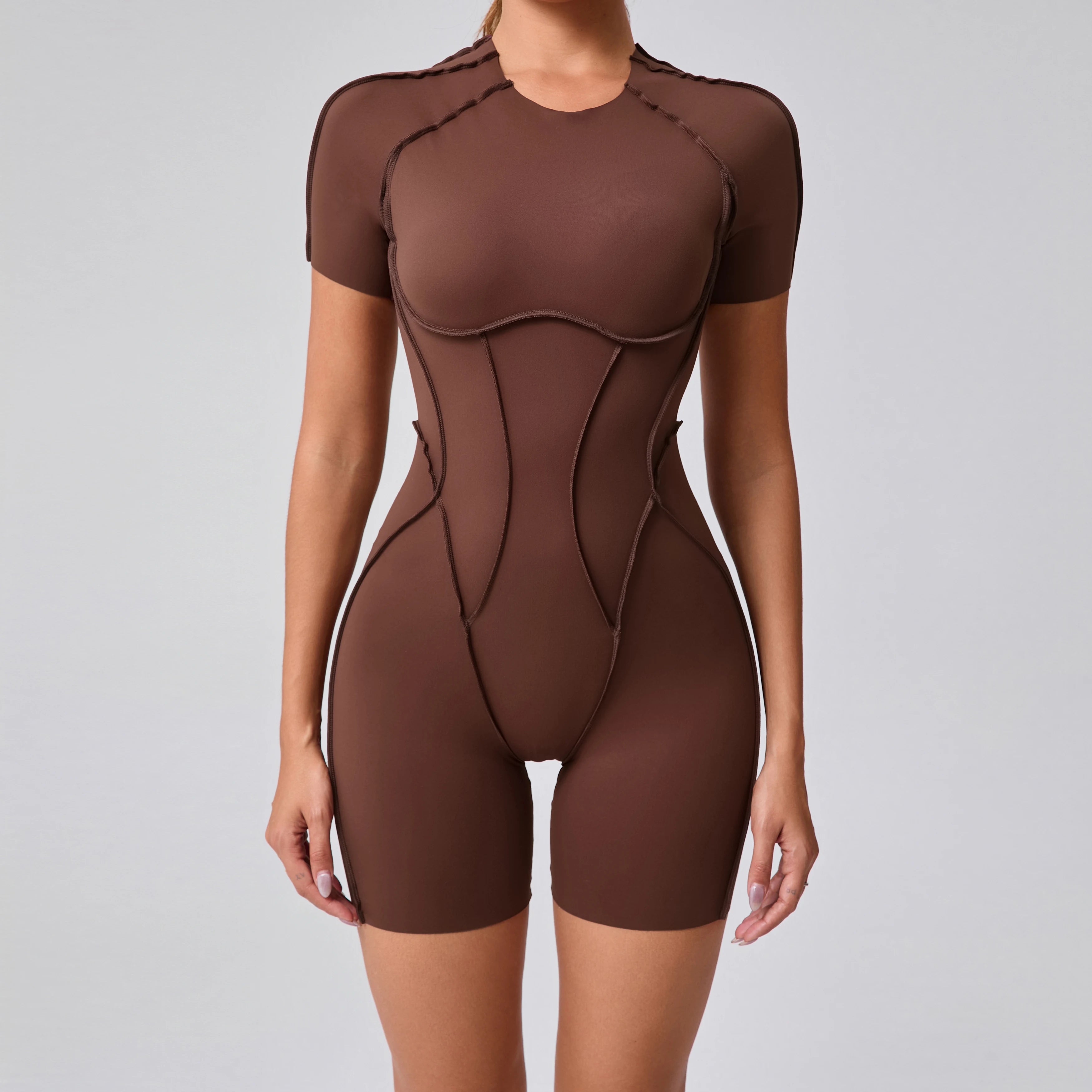 Mono corto, ropa de gimnasio para mujer, ropa deportiva, monos de Fitness, traje de Yoga con espalda descubierta, conjunto deportivo