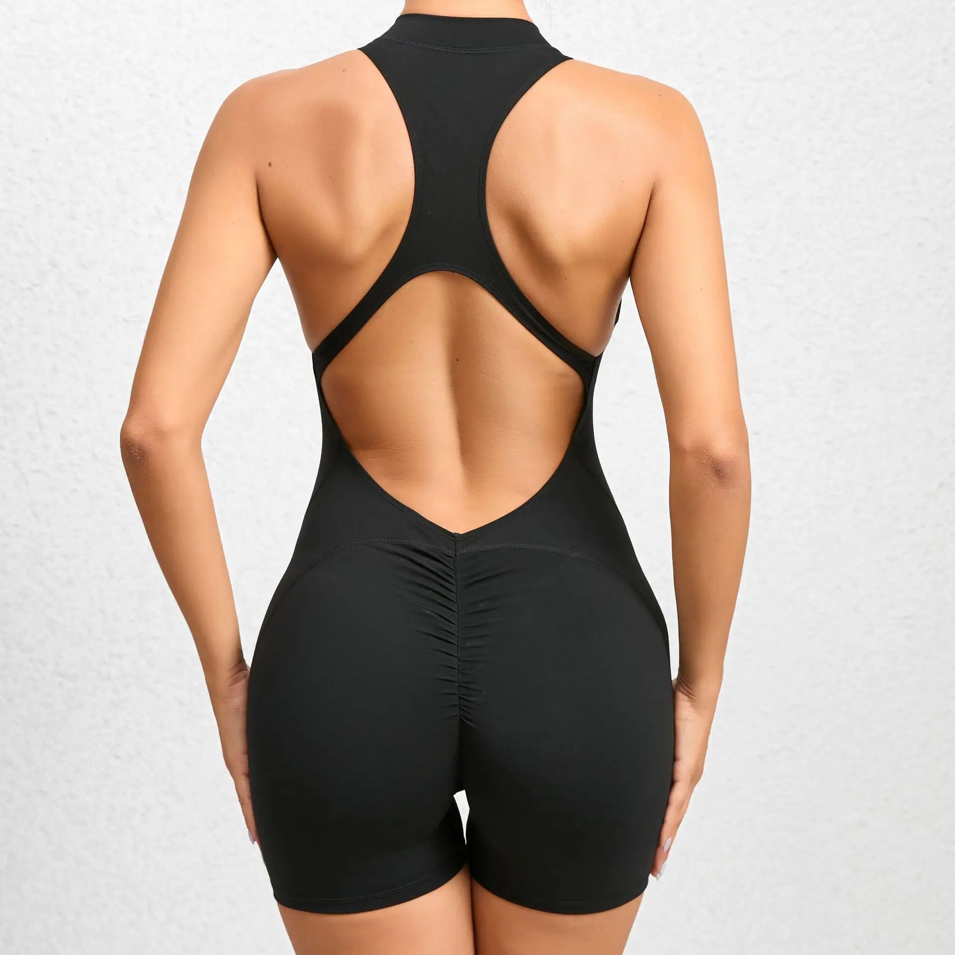 Mono Deportivo Corto de Verano sin Mangas para Mujer, Conjunto de Gimnasio, Ropa de Yoga, Traje de Una Pieza para Ejercicio, Bodysuit para Recreación al Aire Libre