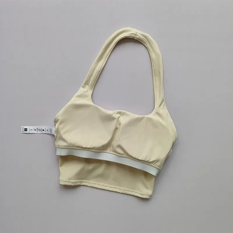 Sujetador deportivo para mujer, Tops de entrenamiento, sujetadores deportivos para gimnasio, Sujetador deportivo atlético Sexy, Top corto de Yoga con espalda descubierta para gimnasio