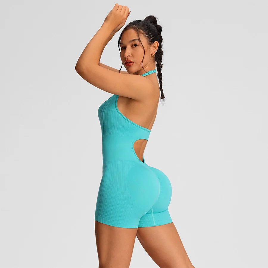 Peleles de verano, ropa deportiva para mujer, pantalones combinados para gimnasio, monos para mujer, ropa deportiva para Yoga, monos de Fitness para mujer, pantalones cortos, mono