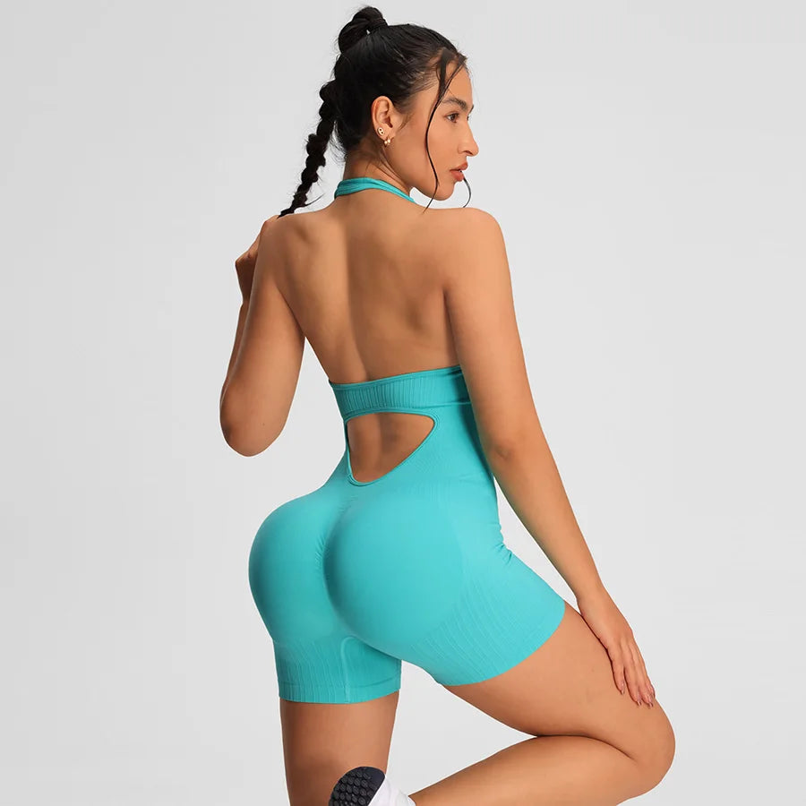 Peleles de verano, ropa deportiva para mujer, pantalones combinados para gimnasio, monos para mujer, ropa deportiva para Yoga, monos de Fitness para mujer, pantalones cortos, mono