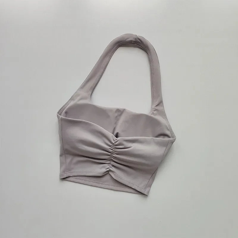 Sujetador deportivo para mujer, Tops de entrenamiento, sujetadores deportivos para gimnasio, Sujetador deportivo atlético Sexy, Top corto de Yoga con espalda descubierta para gimnasio