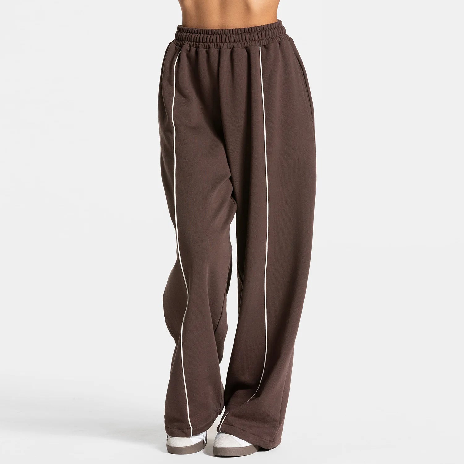 Pantalones deportivos para mujer, pantalones holgados informales de pierna ancha con bolsillos, cintura alta, pantalones de moda para gimnasio, entrenamiento, correr, Yoga