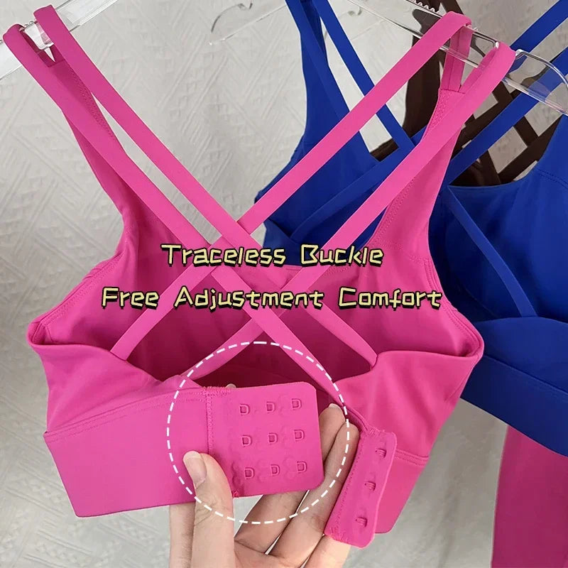 Ropa de Yoga de 2 piezas para mujer, ropa deportiva para gimnasio, ropa de entrenamiento, Top corto para gimnasio, Legging de cintura alta, conjunto de sujetador de Fitness, trajes deportivos 👚