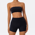 Conjunto Deportivo de Dos Piezas para Mujer, Ropa de Yoga, Top Deportivo sin Tirantes, Conjunto de Gimnasio de 2 Piezas, Top Corto Deportivo para Mujer, Trajes Deportivos para Gimnasio