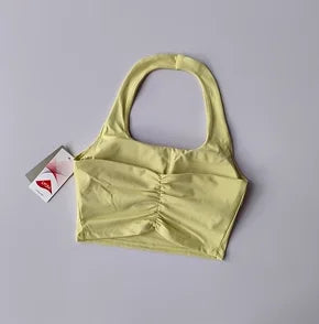 Sujetador deportivo para mujer, Tops de entrenamiento, sujetadores deportivos para gimnasio, Sujetador deportivo atlético Sexy, Top corto de Yoga con espalda descubierta para gimnasio