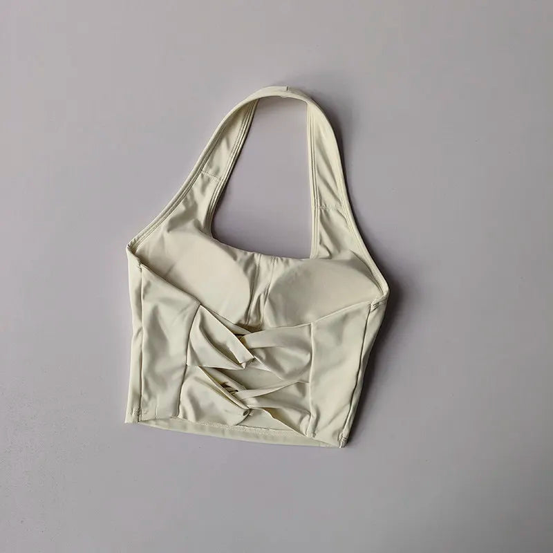 Sujetador deportivo para mujer, Tops de entrenamiento, sujetadores deportivos para gimnasio, Sujetador deportivo atlético Sexy, Top corto de Yoga con espalda descubierta para gimnasio