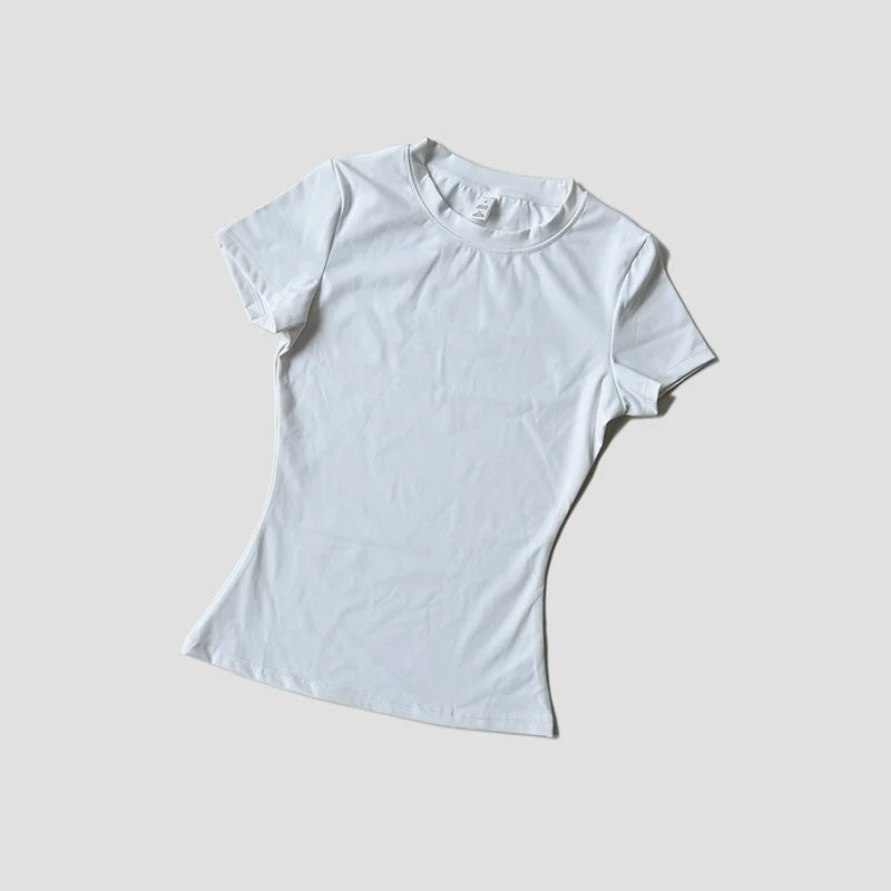Top de Yoga para mujer, camisetas deportivas sin costuras, ropa de Fitness, camisa de Yoga de manga corta, Top de gimnasio, ropa activa para correr