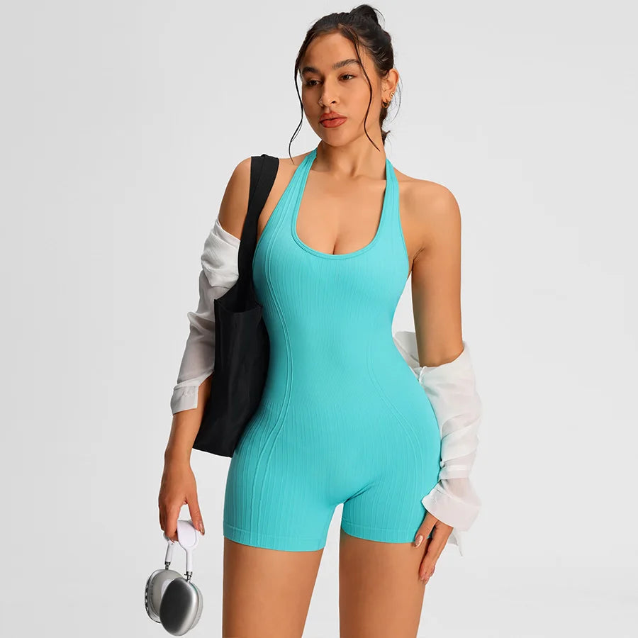 Peleles de verano, ropa deportiva para mujer, pantalones combinados para gimnasio, monos para mujer, ropa deportiva para Yoga, monos de Fitness para mujer, pantalones cortos, mono