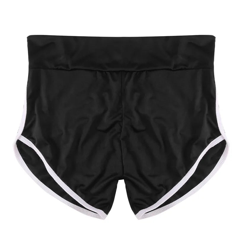 Pantalones cortos deportivos de verano para mujer, pantalones cortos ajustados para gimnasio, pantalones cortos informales para Yoga, pantalones cortos elásticos de cintura baja, ropa de gimnasio